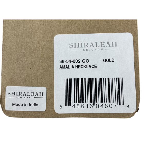 SHIRALEAH New Gold Amalia Peach Pink Beaded Fringe Delicate Necklace NIP Anthro - Picture 4 of 5